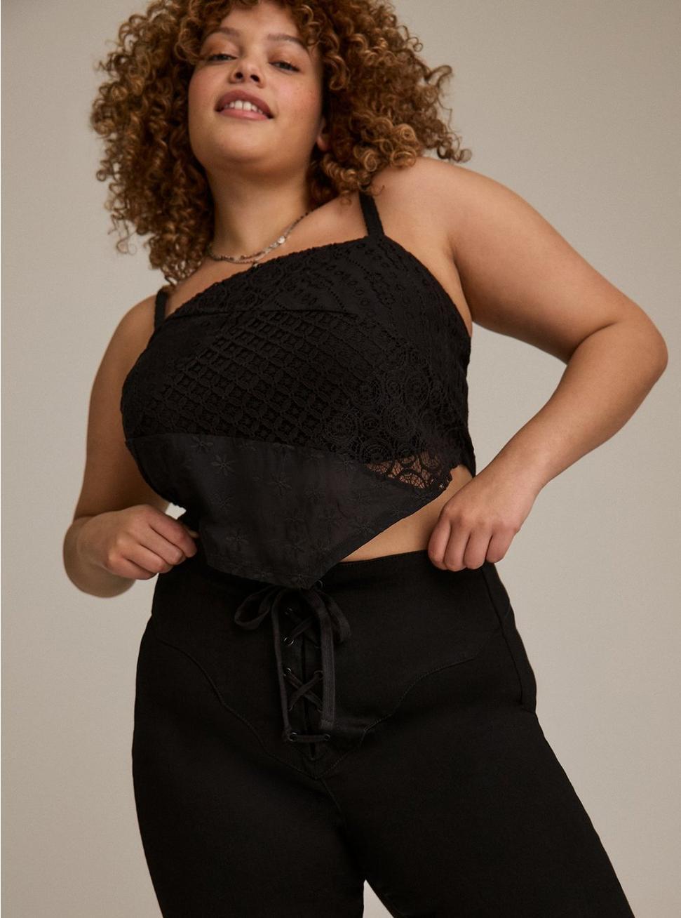 Festi Lace-Up Flare High-Rise Jean Product Image