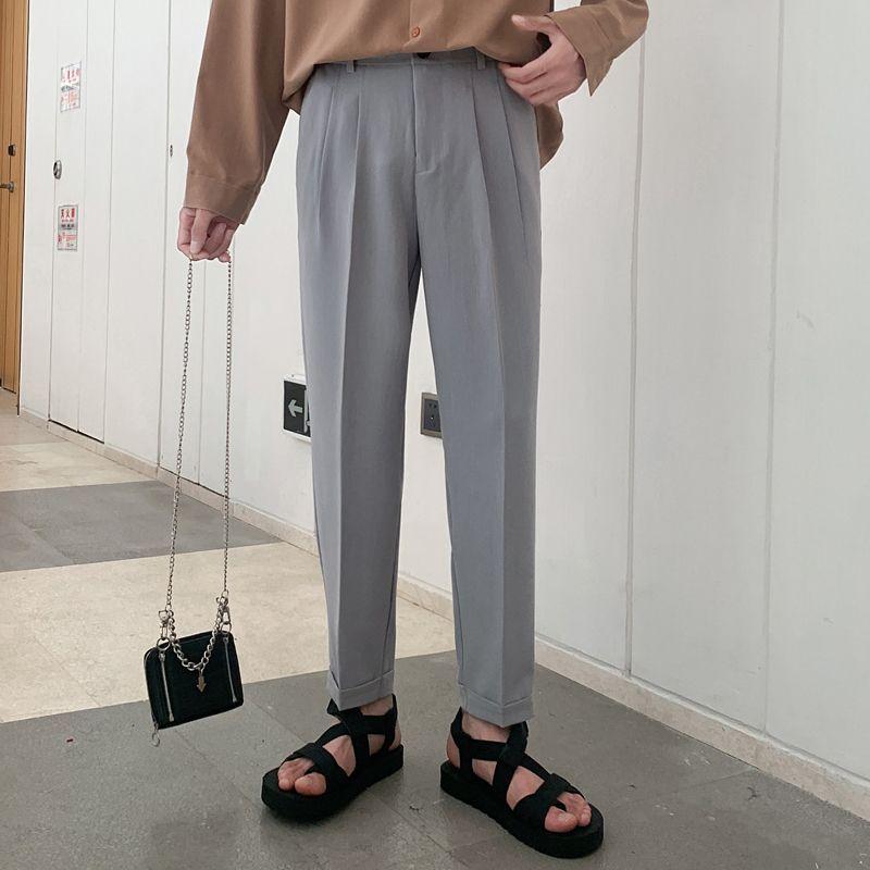 High-Waist Cropped Dress Pants Product Image
