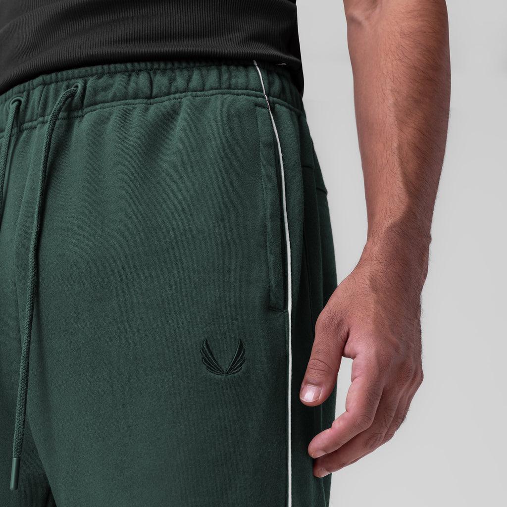 0998. Herringbone Terry Snap Button Sweats - Crimson Product Image