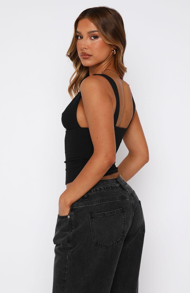 Taking Up Space Top Black Product Image