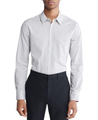Calvin Klein Men's Pure Poplin Stretch Shirt - Blue - XL Product Image