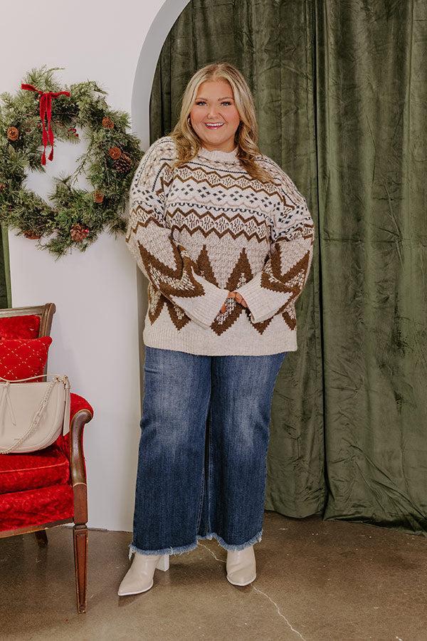 Fireside S'mores Knit Sweater Curves Product Image