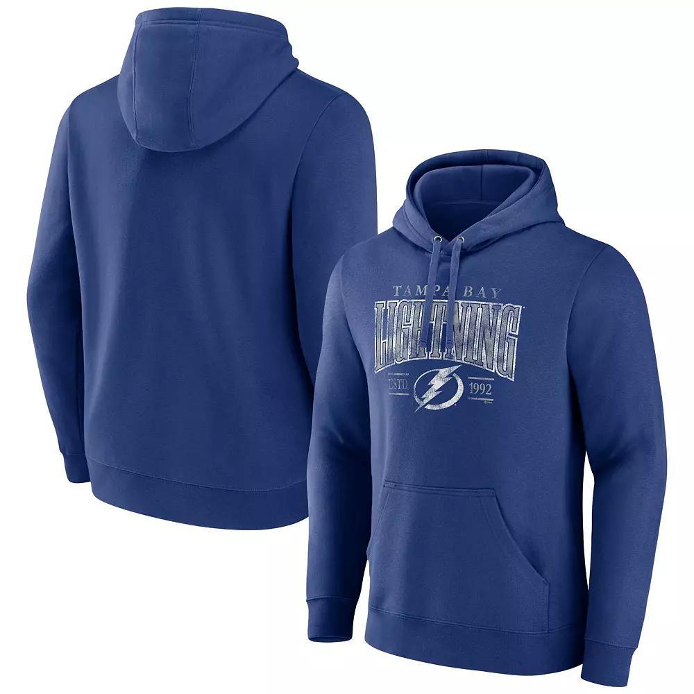 Men's Fanatics Branded Blue Tampa Bay Lightning Dynasty Pullover Hoodie, Size: 4XL, Lgh Blue Product Image