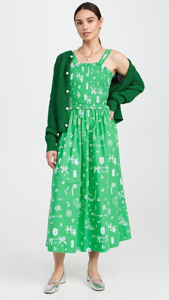 Damson Madder Keira Shirred Midi Dress | Shopbop Product Image