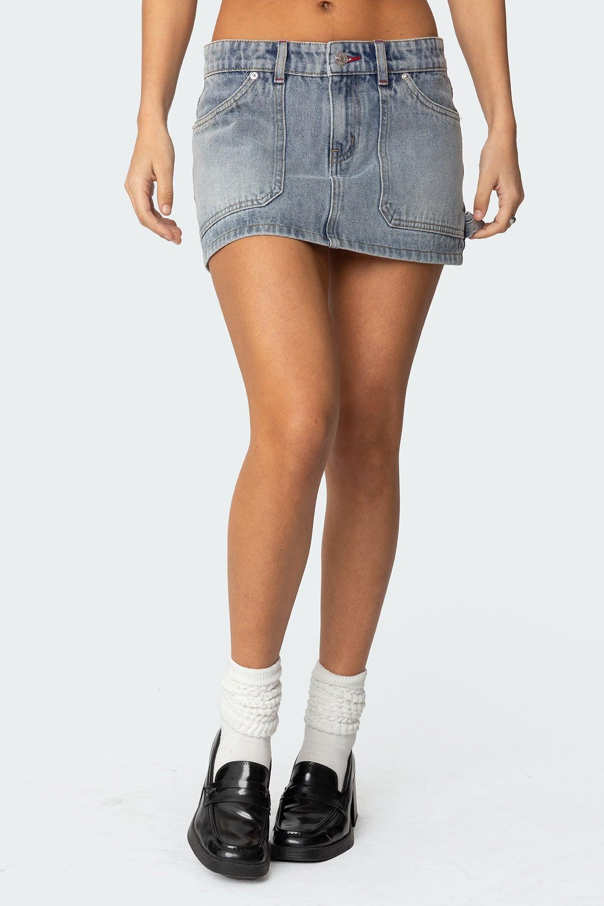 Gigi Carpenter Denim Mini Skirt Product Image