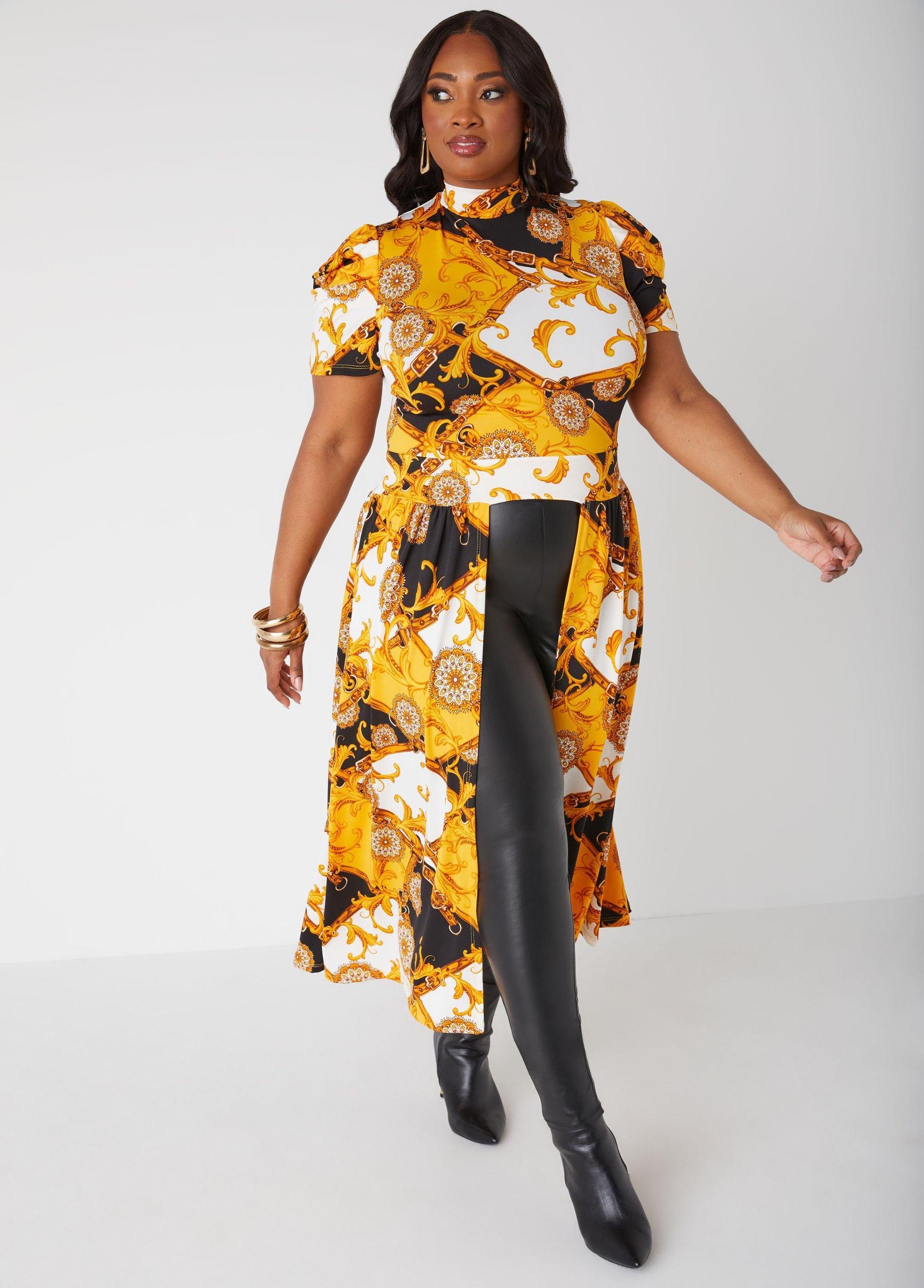 Printed Split Front Duster Product Image