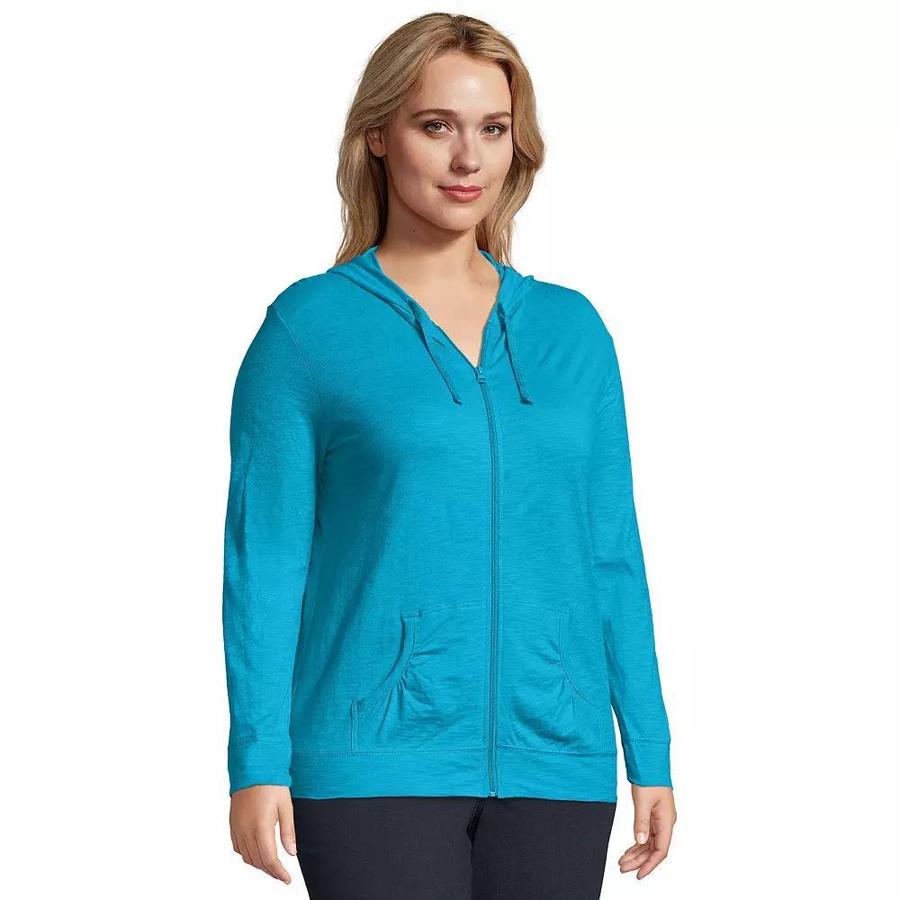 Plus Size Just My Size® Slubbed Hoodie, Women's, Size: 5XL, Process Blue Product Image