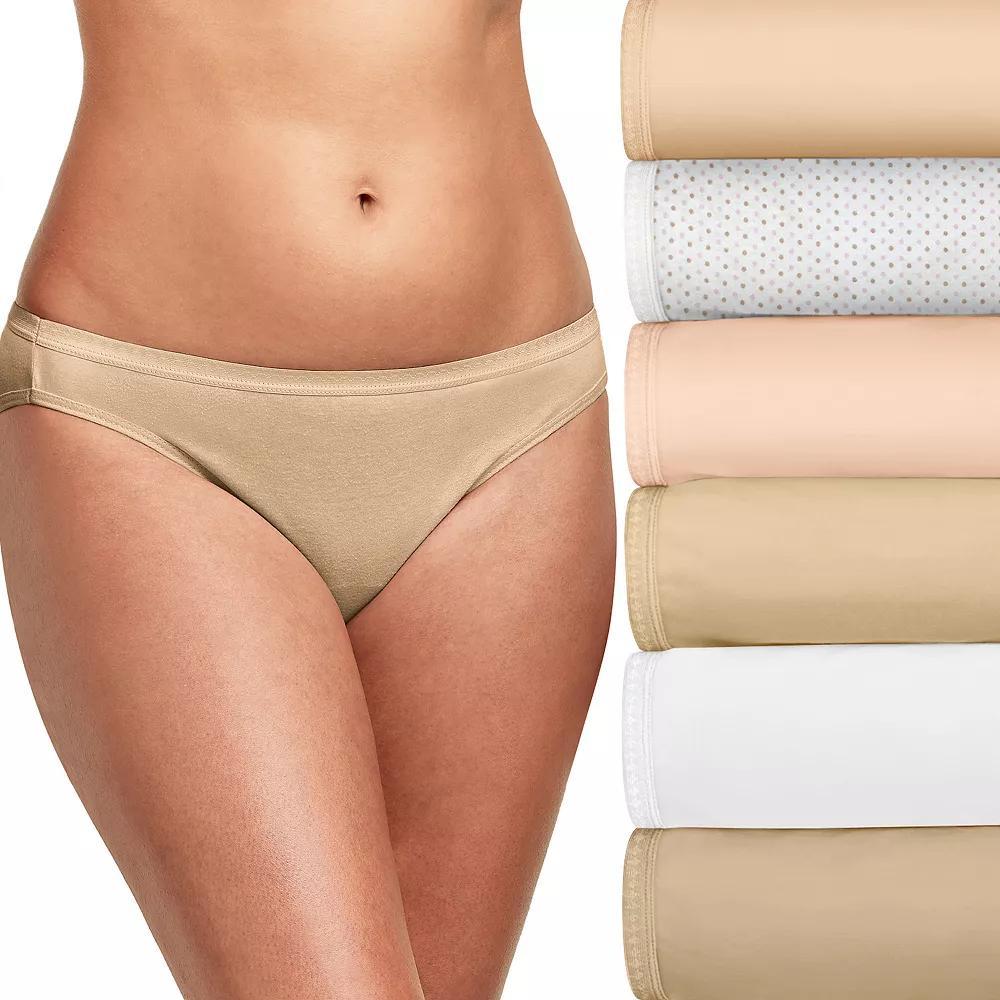 Hanes Ultimate Womens Breathable Cotton Bikini Underwear 6-Pack 42H6CC Product Image