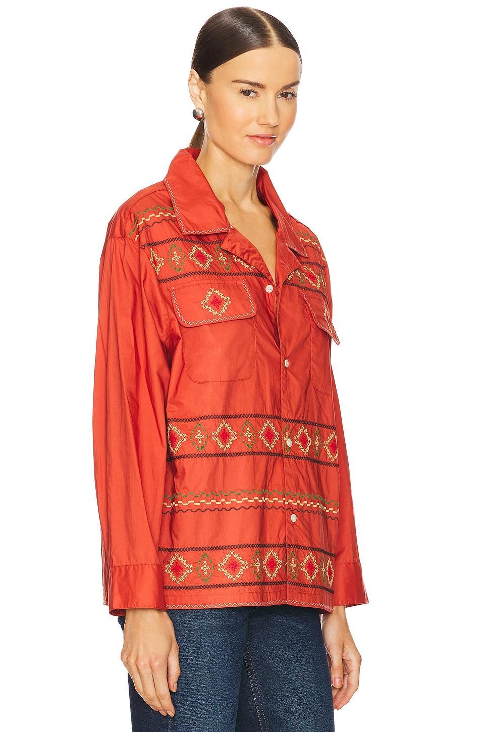 x REVOLVE Embroidered Button Up Shirt Found Product Image