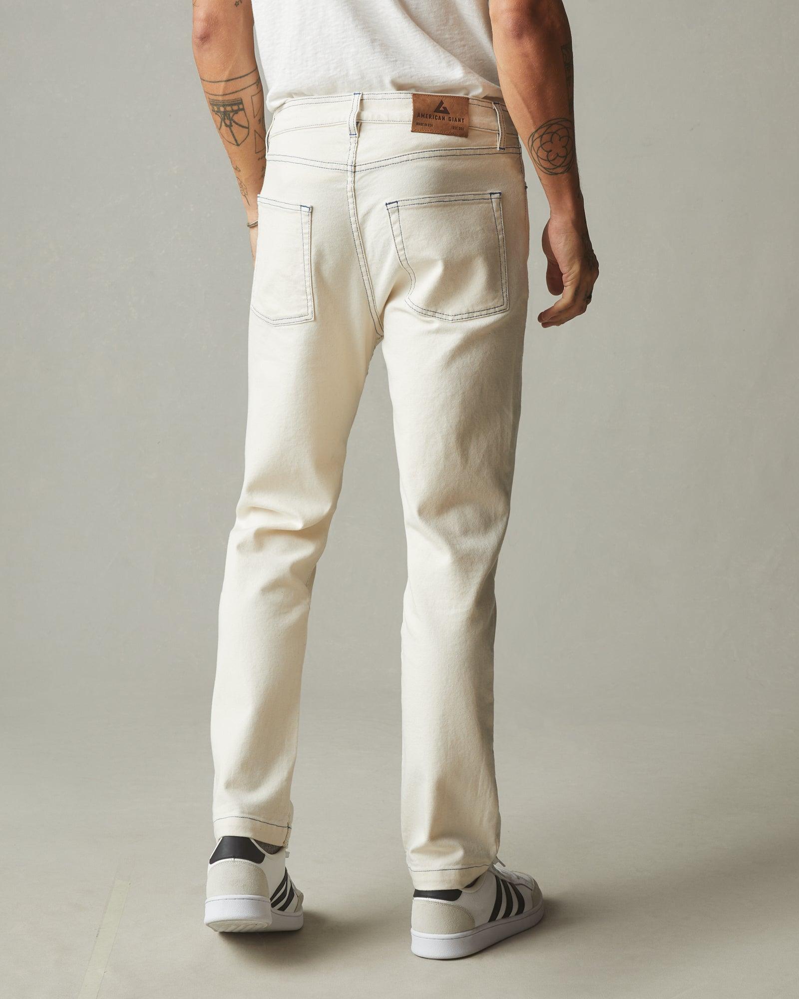 Men's Roughneck Pant Straight Contrast Stitch - PFD Natural Male Product Image