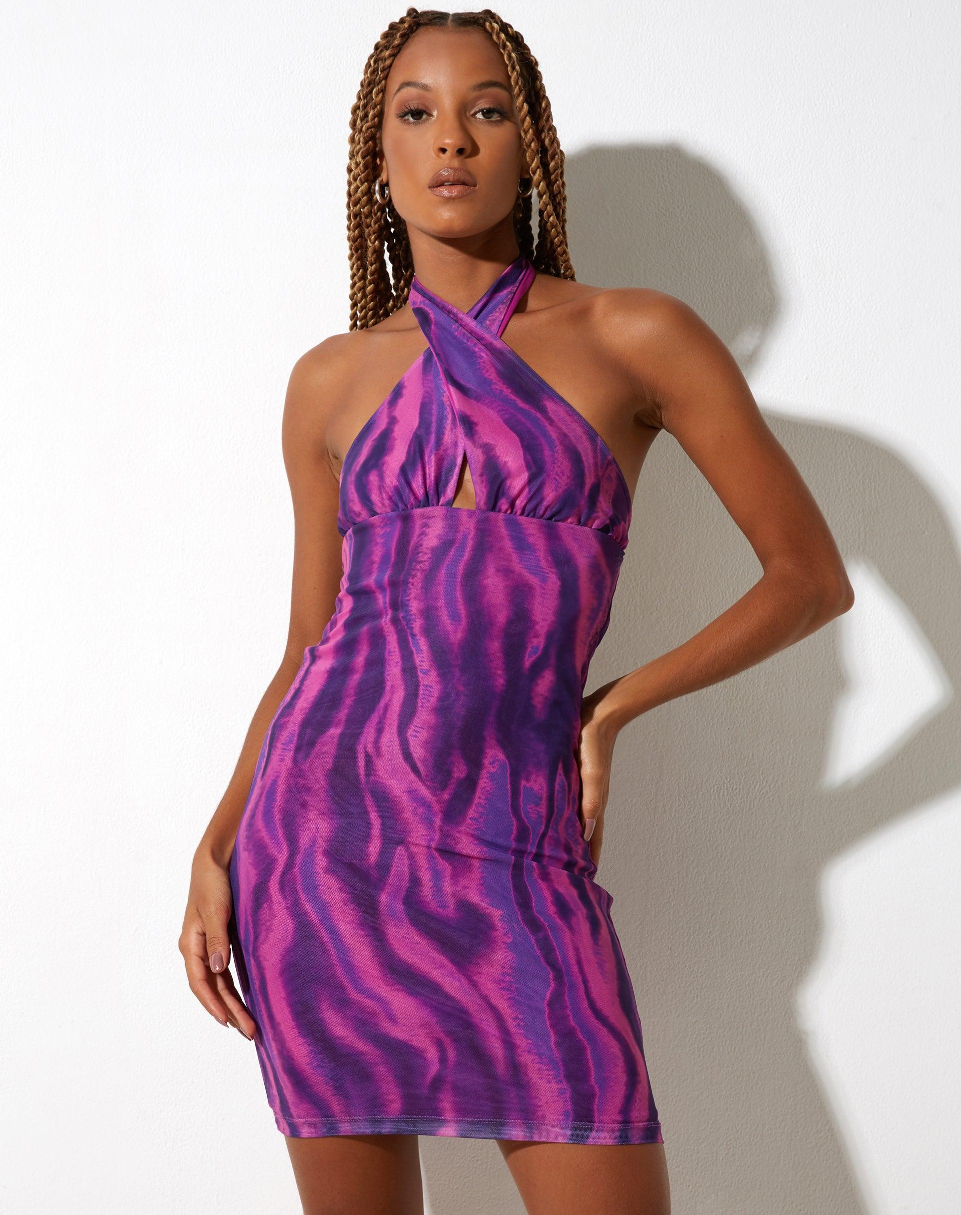 Matita Mini Dress in Tropical Rave Pink Product Image