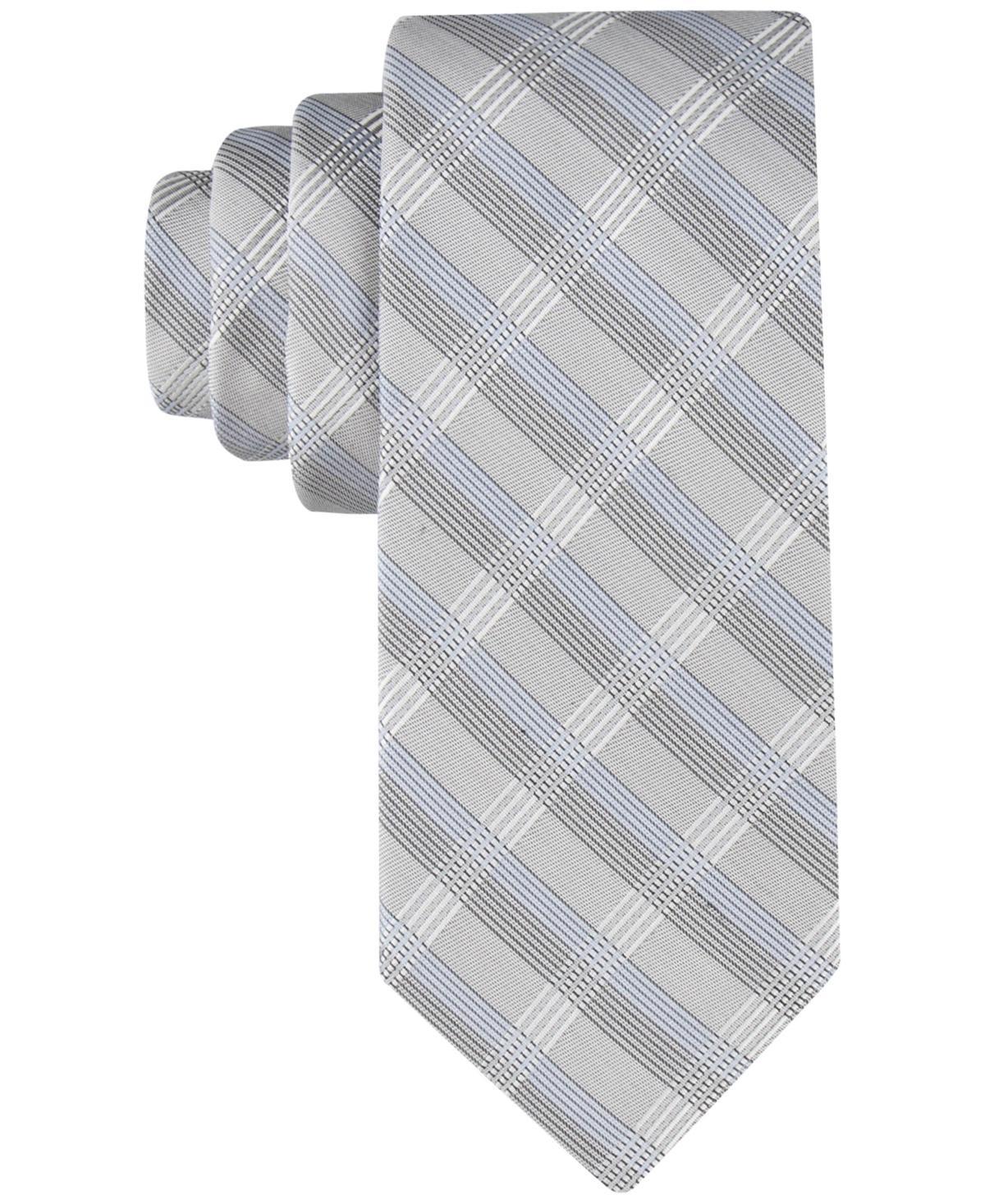 Calvin Klein Mens Creme Plaid Extra Long Tie Product Image