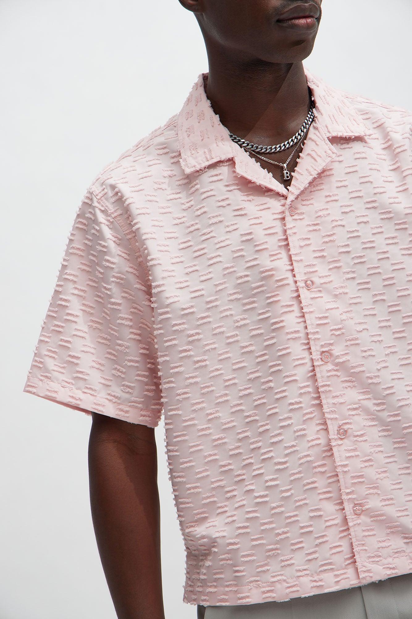 Oden Textured Shirt - Pink Product Image