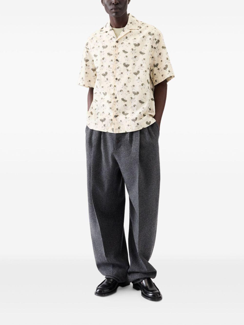 floral-print short-sleeve shirt Product Image