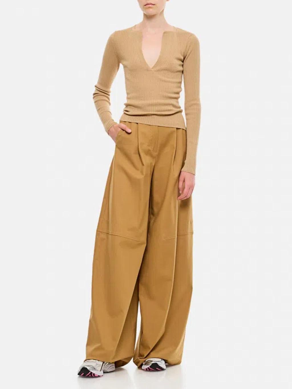 MAX MARA Silk And Cashmere Fine Jumper In Beige Product Image