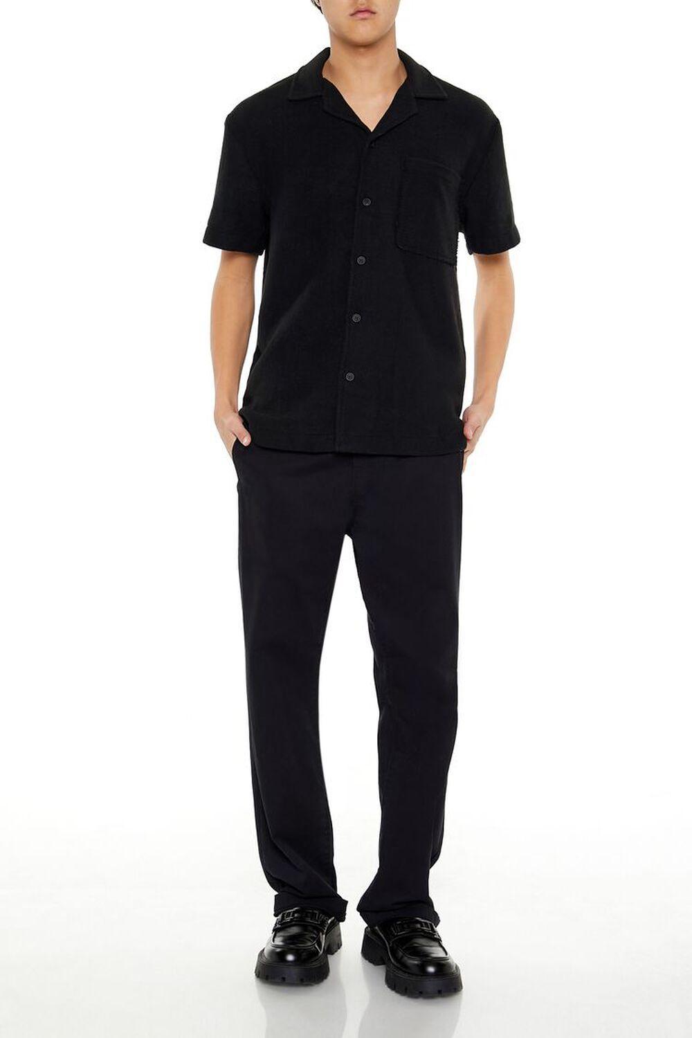 Boucle Knit Cuban-Collar Shirt | Forever 21 Product Image