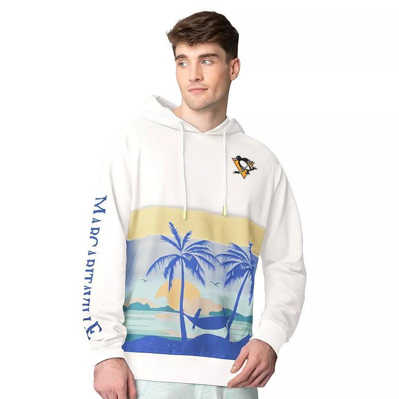 Men's Margaritaville Cream Pittsburgh Penguins Island Dream Peached Pullover Hoodie, Size: XL, Beige Product Image