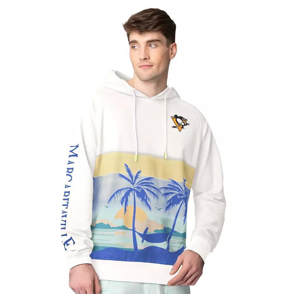 Men's Margaritaville Cream Pittsburgh Penguins Island Dream Peached Pullover Hoodie, Size: XL, Beige Product Image