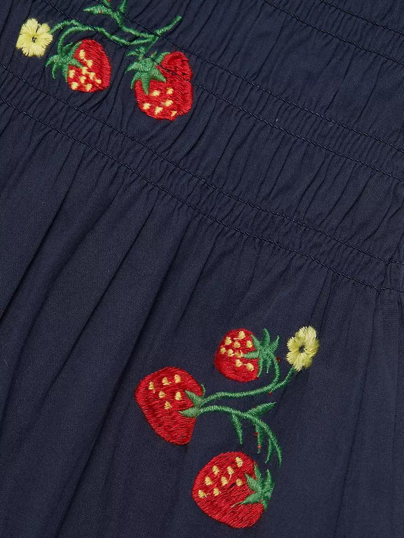 Lauren Strawberry Embroidered Midi-Dress Product Image