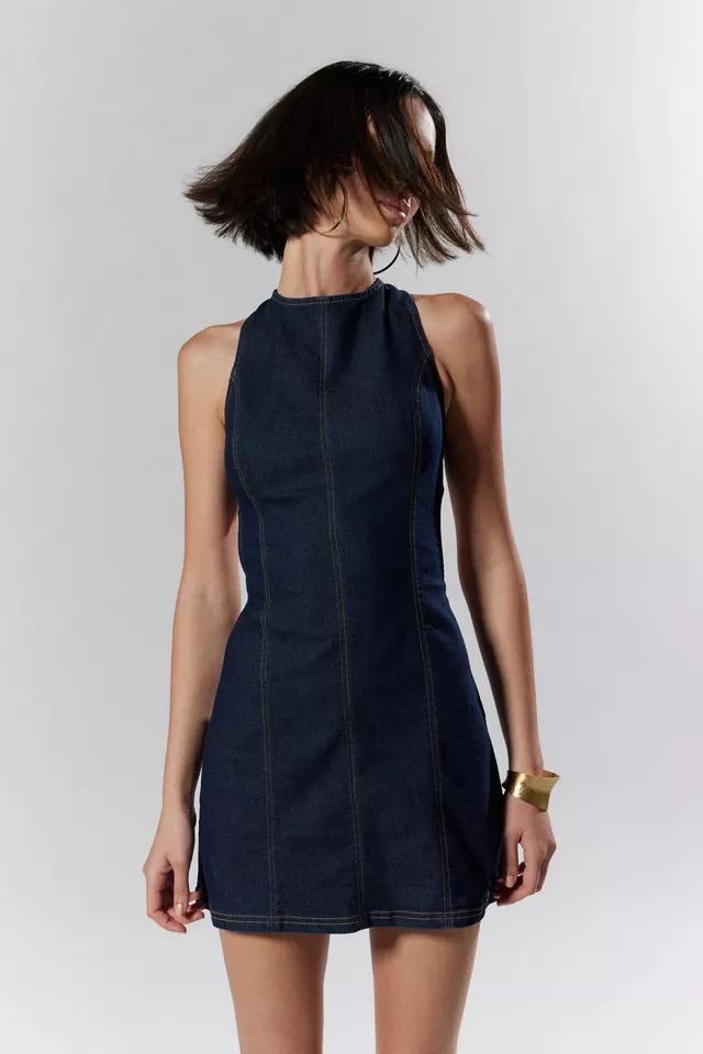 Silence + Noise Lilith Denim Cutout Shift Dress Product Image