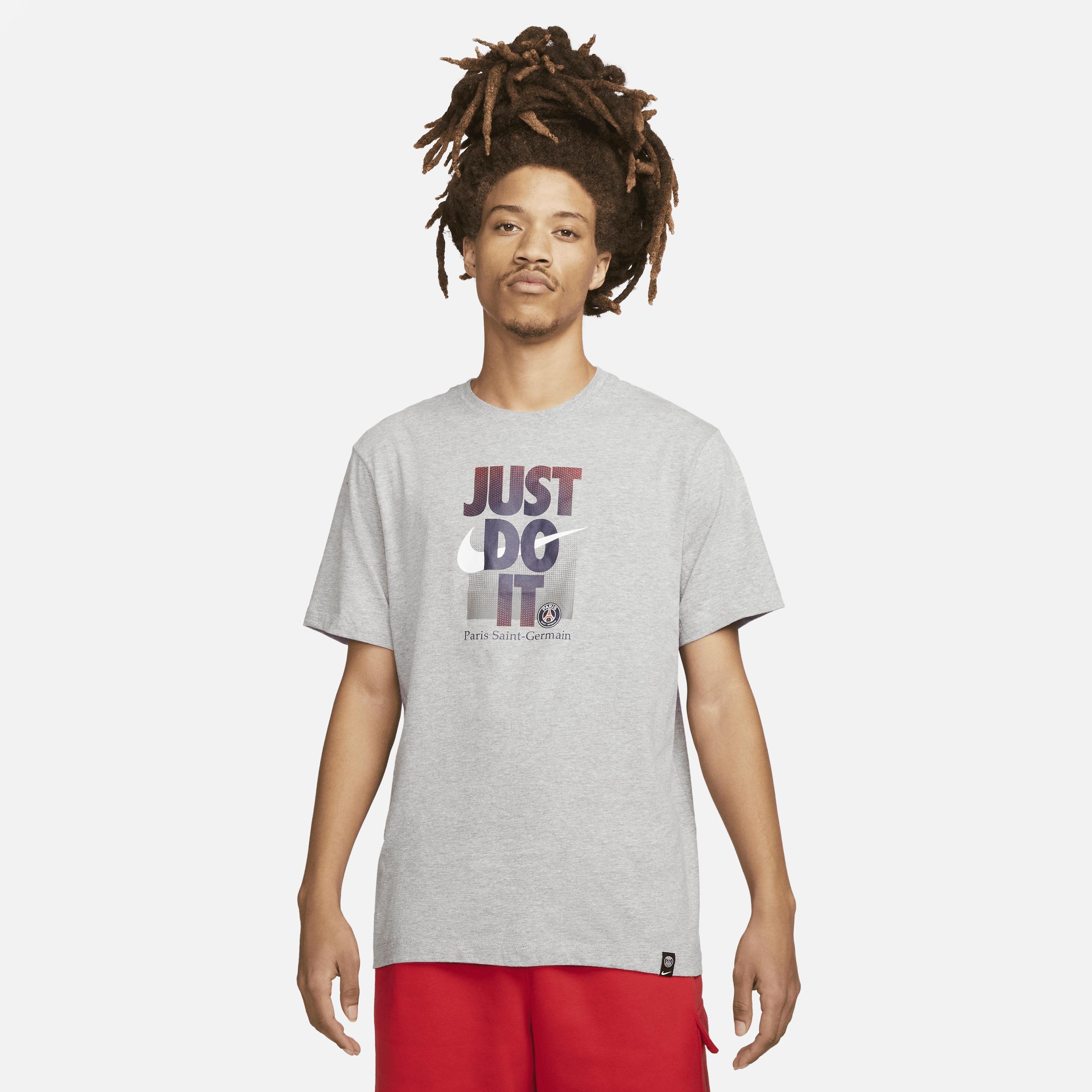 Men's Nike Gray Paris Saint-Germain Just Do It T-Shirt, Size: Small, Psg Grey Product Image