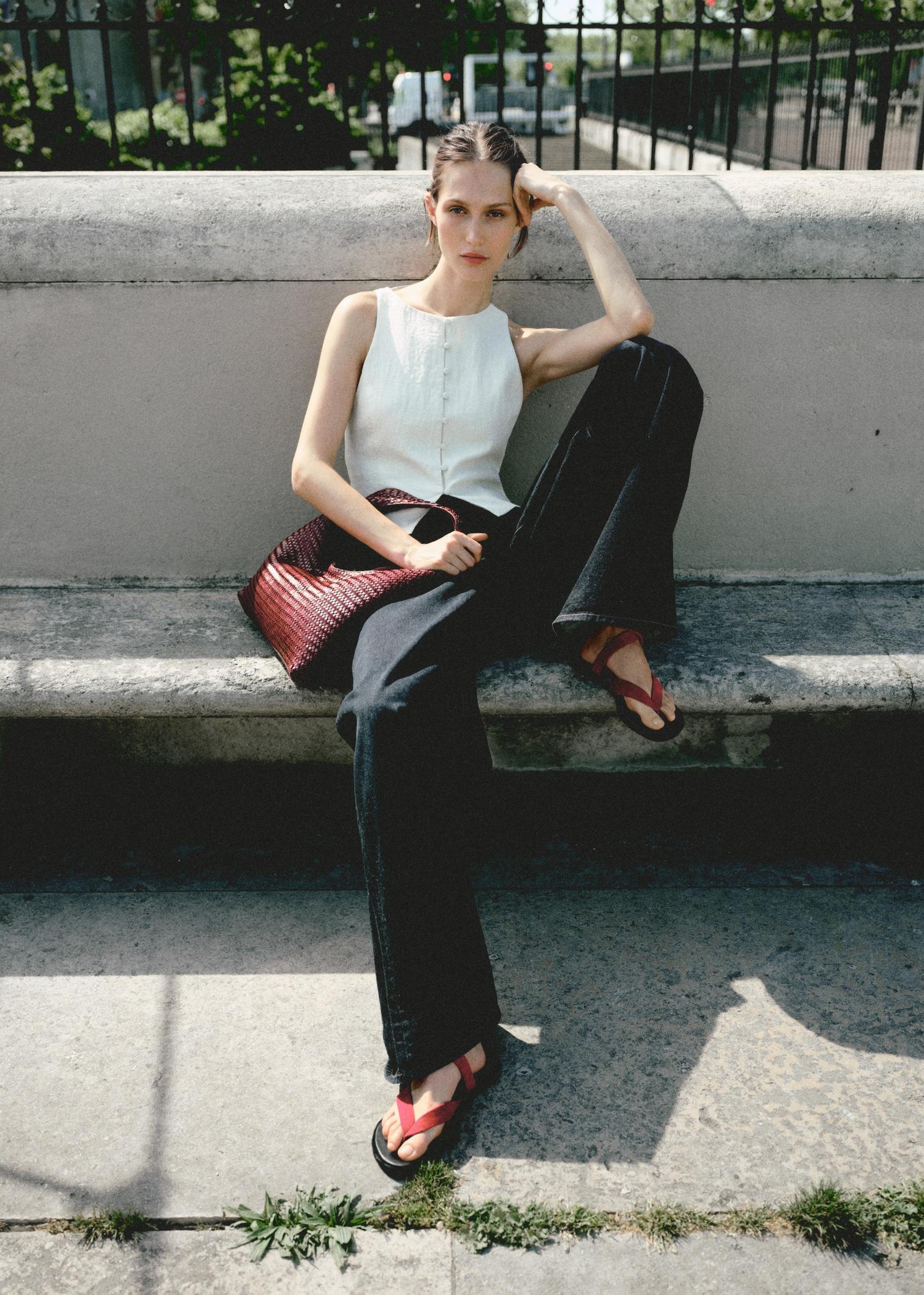 Vest with bow on the back - Women | MANGO USA Product Image