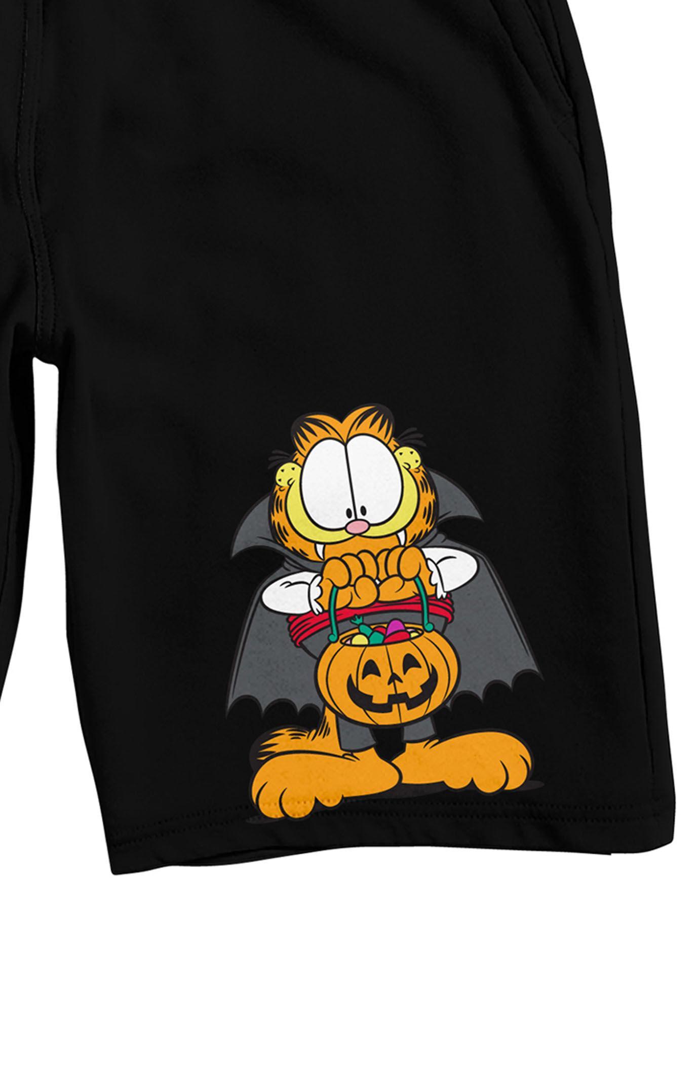 Men's Garfield Halloween Cat Pajama Shorts, Size: Small, Black Product Image
