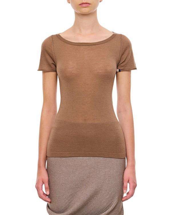EXTREME CASHMERE Cashmere T-shirt In Brown Product Image