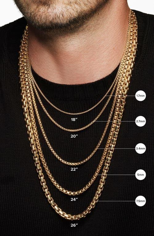 David Yurman Mens 18K Yellow Gold Box Chain Necklace, 26 Product Image