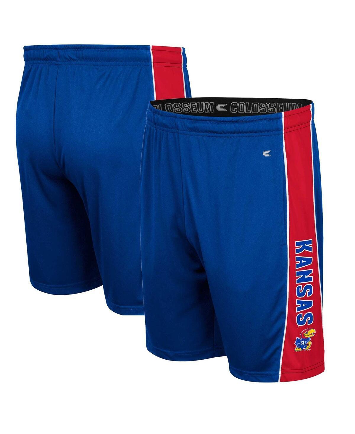 Men's Colosseum Royal Kansas Jayhawks Panel Shorts, Size: Medium, Blue Product Image