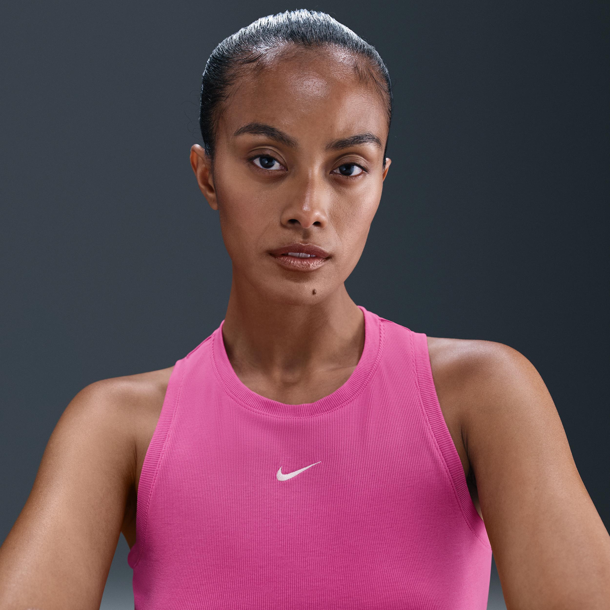 Nike Sportswear Chill Knit Women's Tight Cropped Mini-Rib Tank Top Product Image