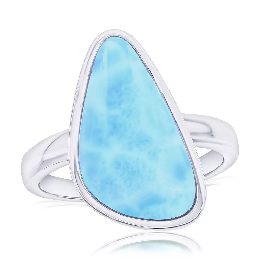 Nautica Rocks Sterling Silver Irregular Larimar Ring, Women's, Size: 9 Product Image
