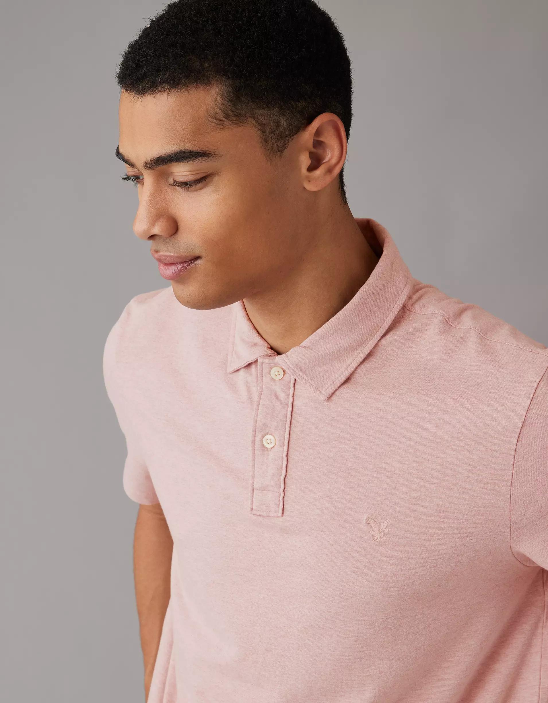 AE Lived-In Jersey Polo Shirt Product Image