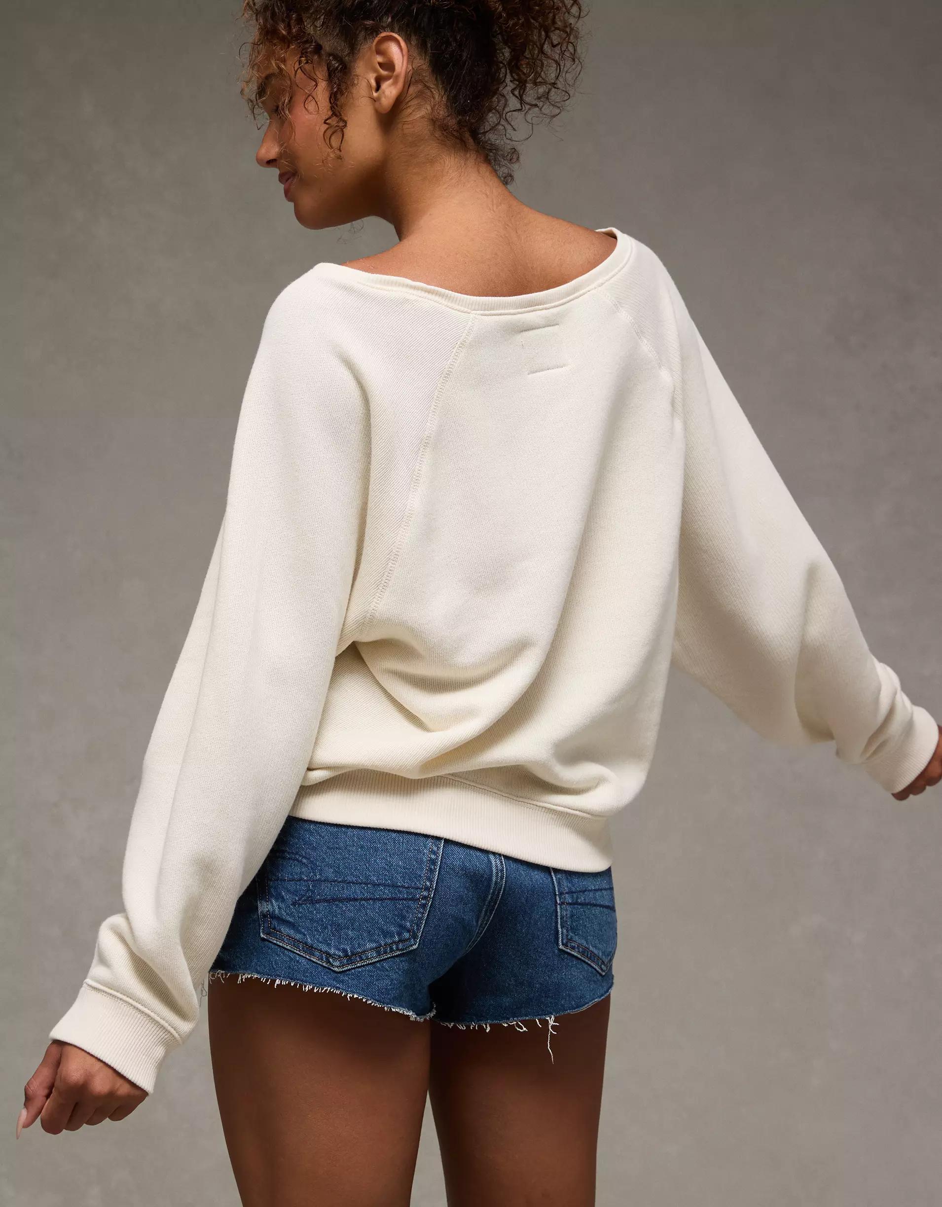 AE Alabama Sooners Graphic Off The Shoulder Sweatshirt Product Image