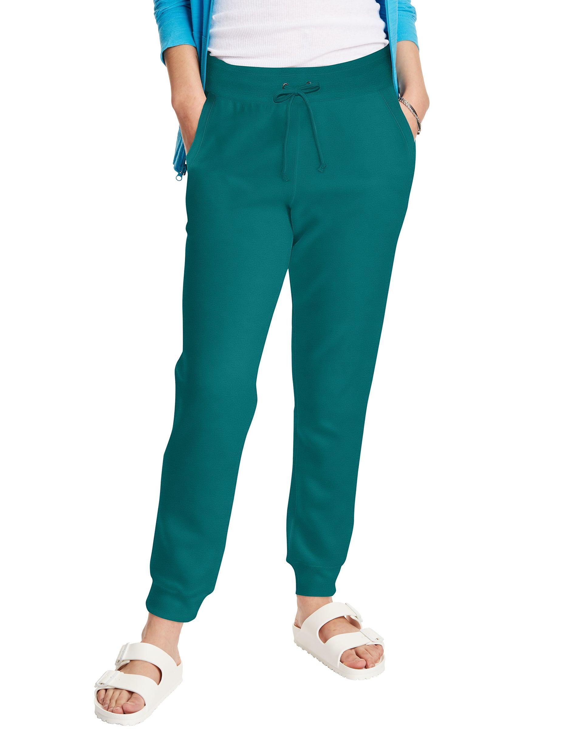 Womens Hanes French-Terry Joggers Navy Pe Grey Product Image