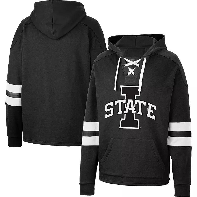 Men's Colosseum Black Iowa State Cyclones Lace-Up 4.0 Pullover Hoodie, Size: Medium Product Image