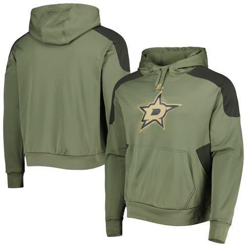 Adidas Mens Olive Washington Capitals Military Appreciation Primegreen Pullover Hoodie Product Image