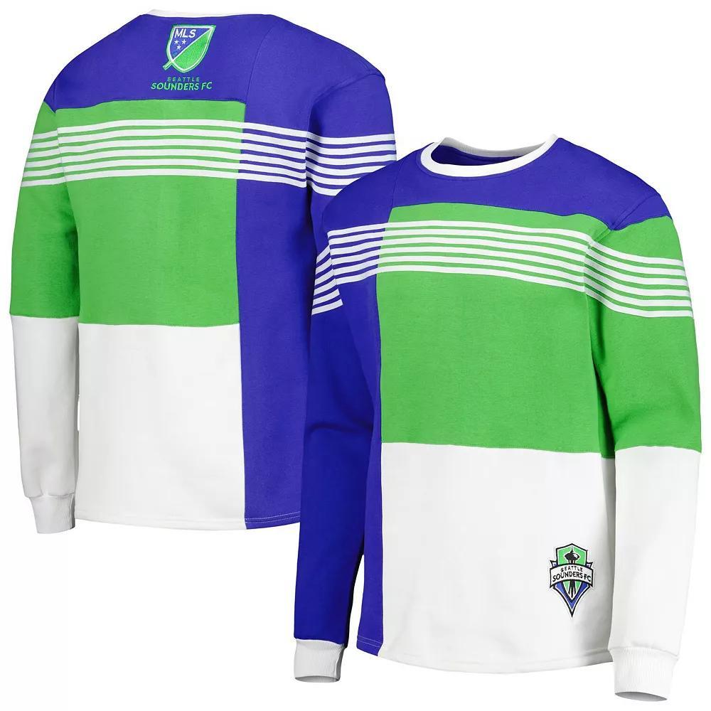 Men's Blue Seattle Sounders FC Logo Pullover Sweatshirt, Size: 2XL Product Image
