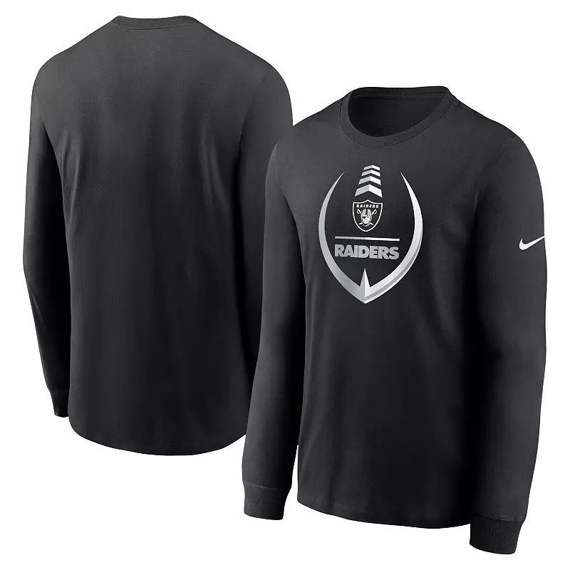 Men's Nike Black Las Vegas Raiders Icon Legend Long Sleeve Performance T-Shirt, Size: Small, Lvr Black Product Image
