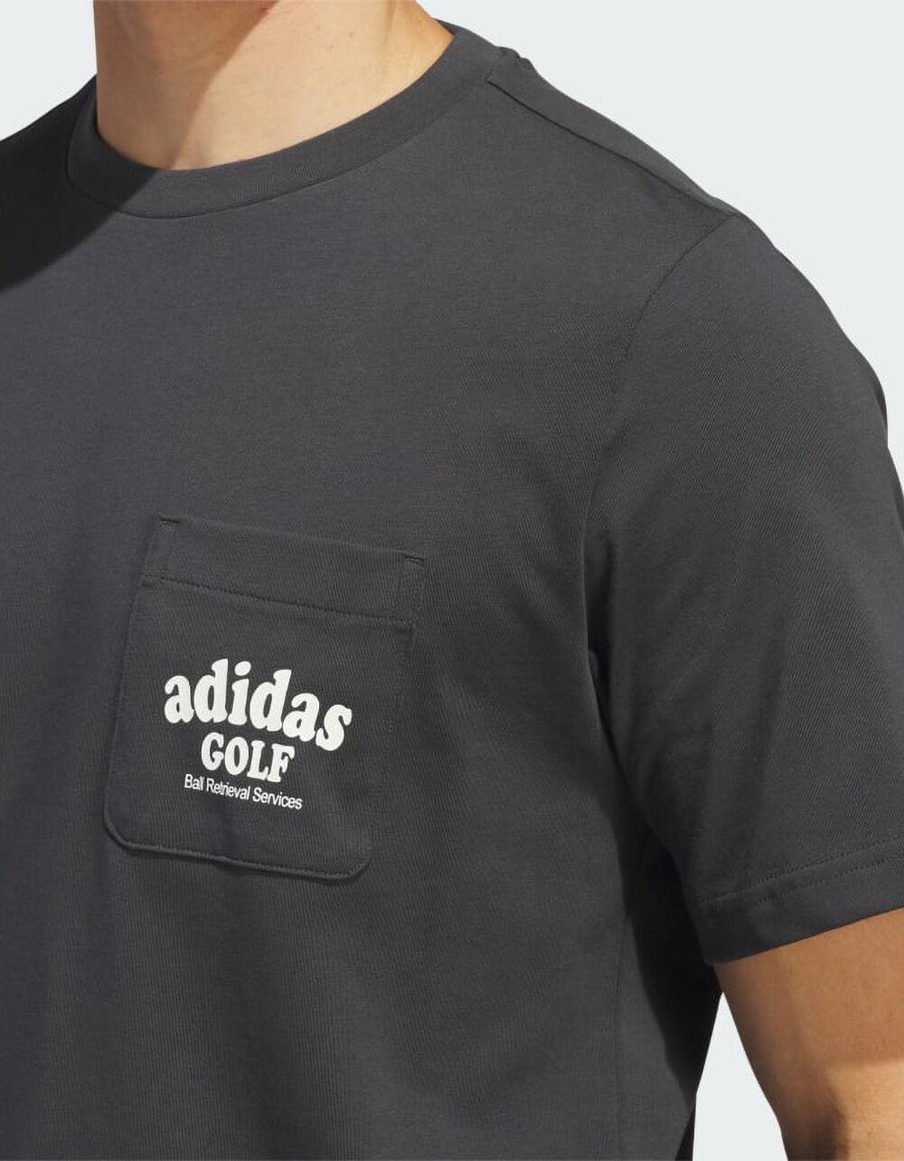 ADIDAS Golf Ball Retrieval Mens Pocket Tee - BLACK Product Image