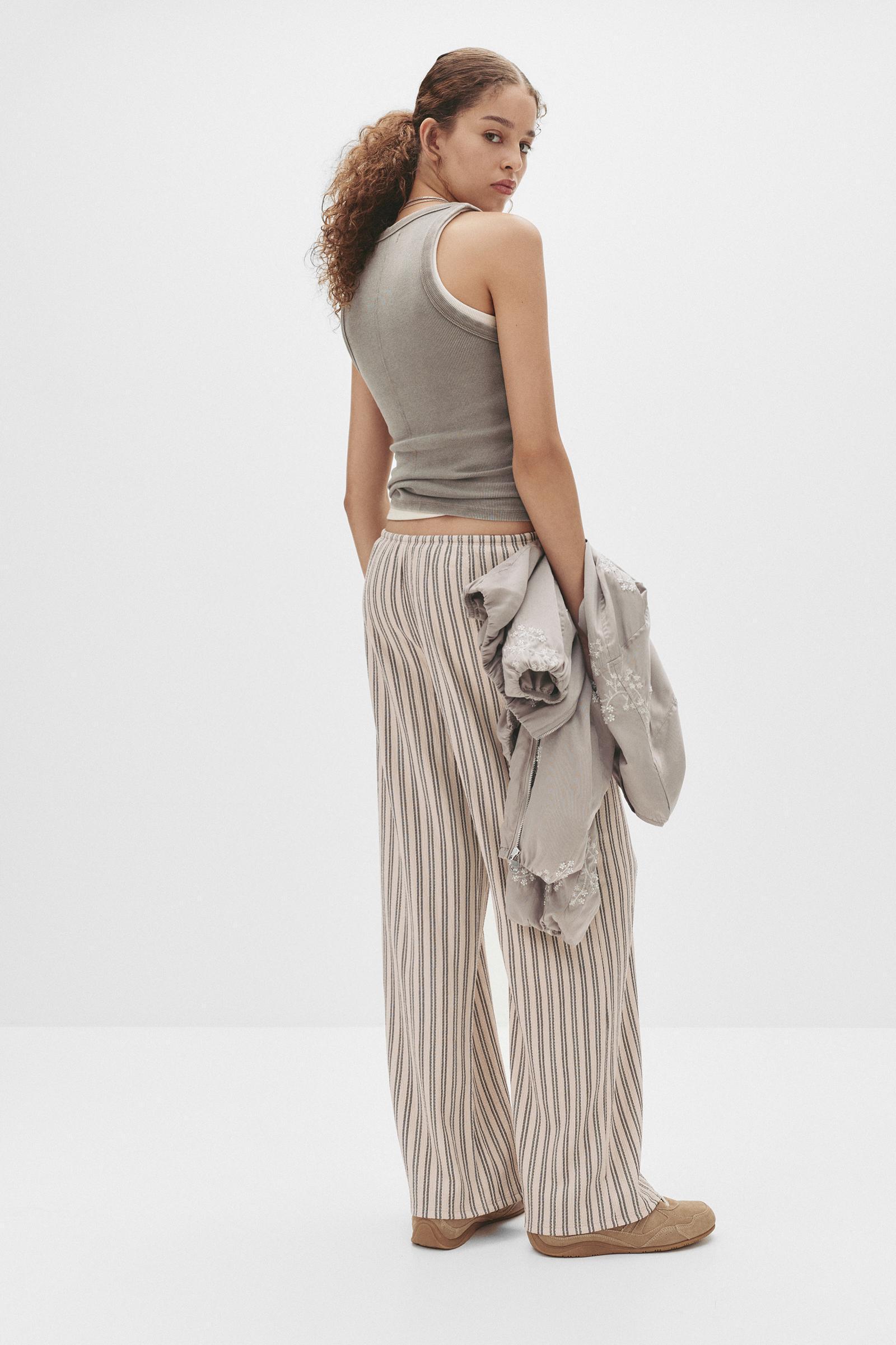 Striped wide leg pants Product Image