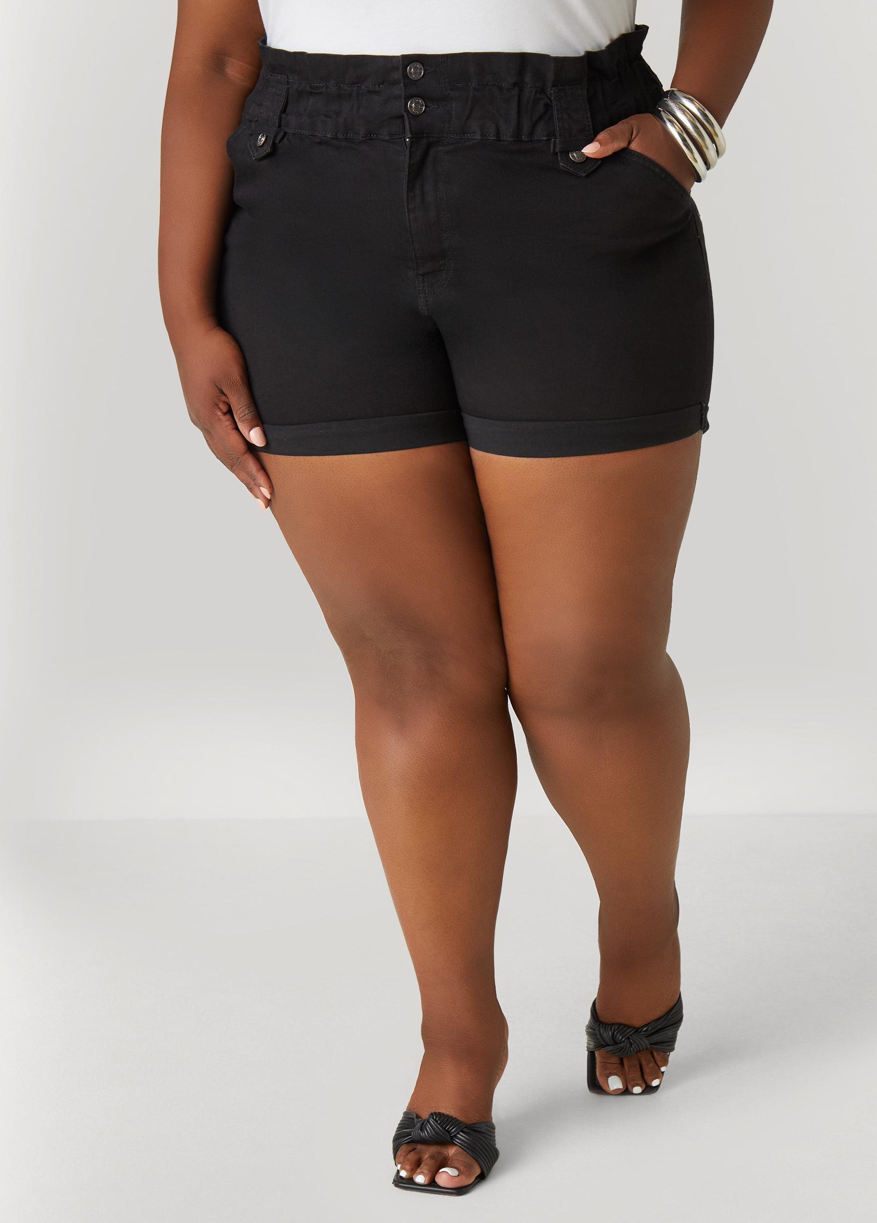 Paperbag Denim Shorts Product Image