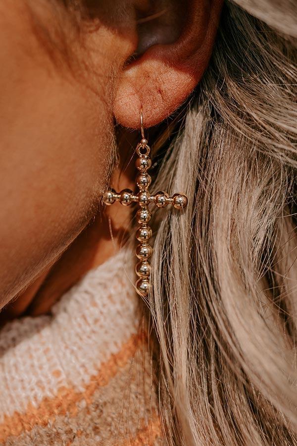 Stay Encouraged Earrings In Gold Product Image