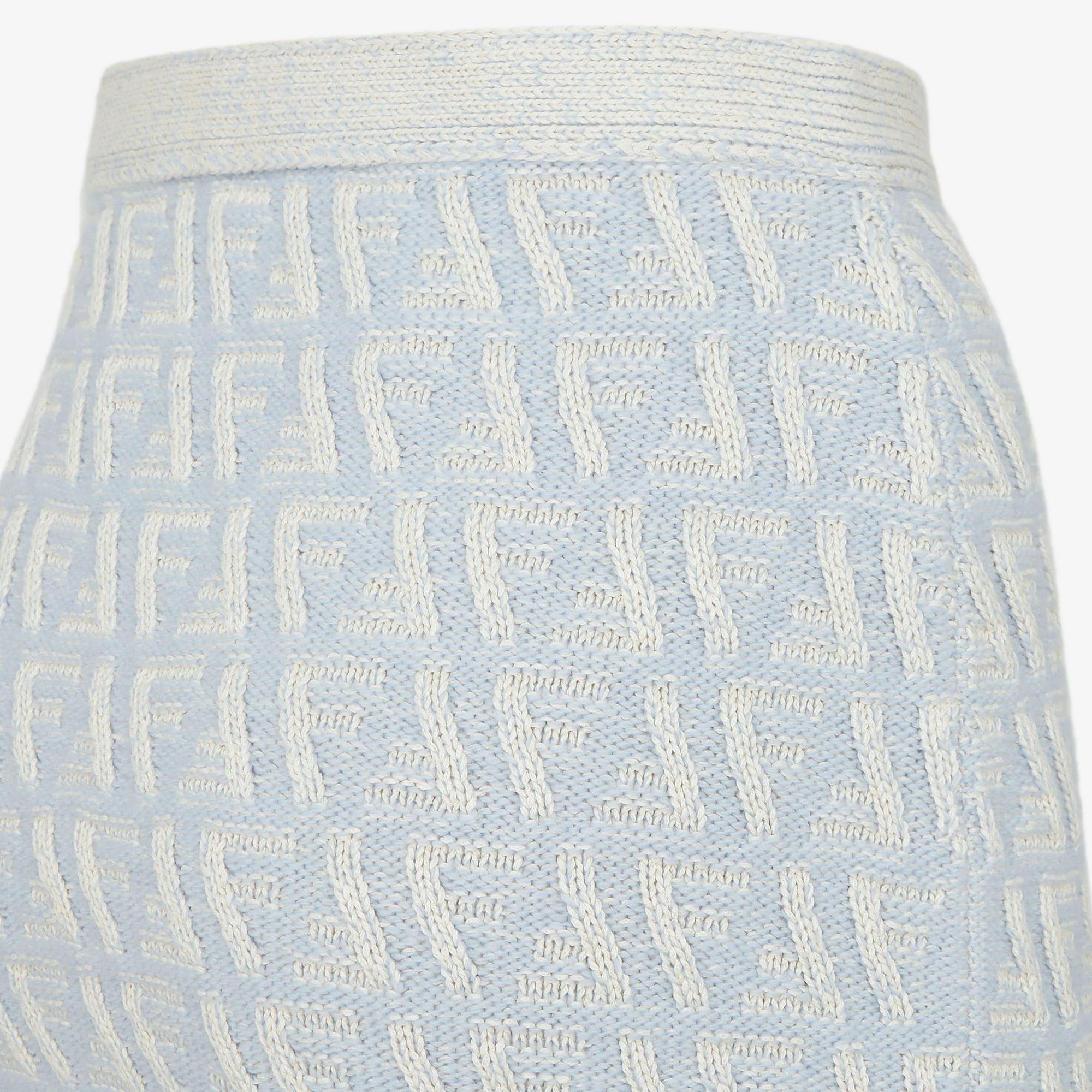 SkirtLight blue FF cashmere and wool mini skirt Product Image