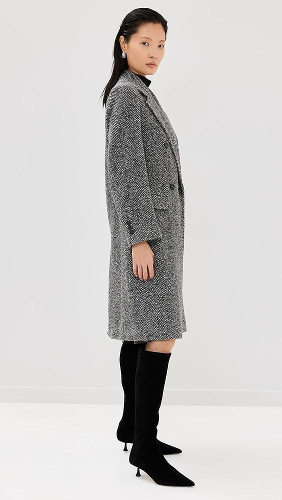 Vince Herringbone Double Breasted Coat | Shopbop Product Image