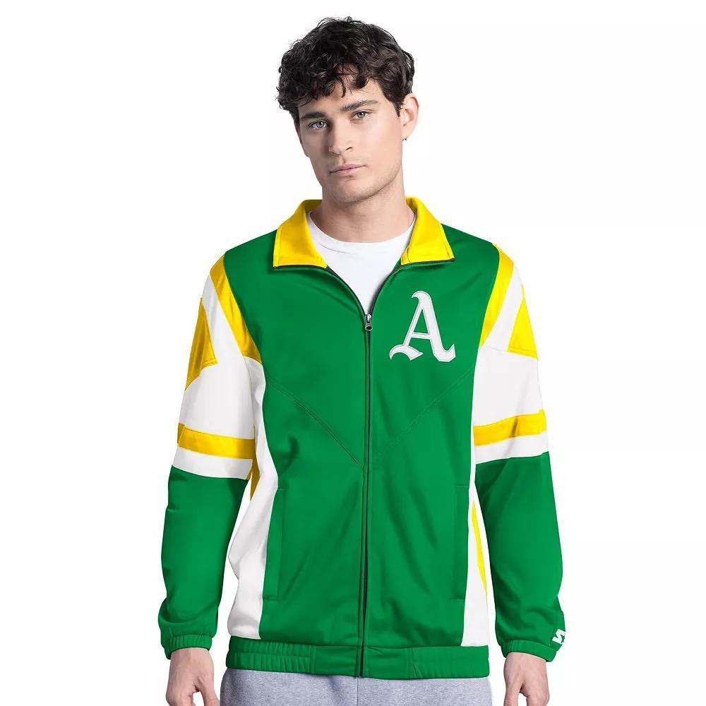 Men's Starter Royal/Gray Los Angeles Dodgers Contender Tricot Full-Zip Track Jacket, Size: Medium, Blue Product Image