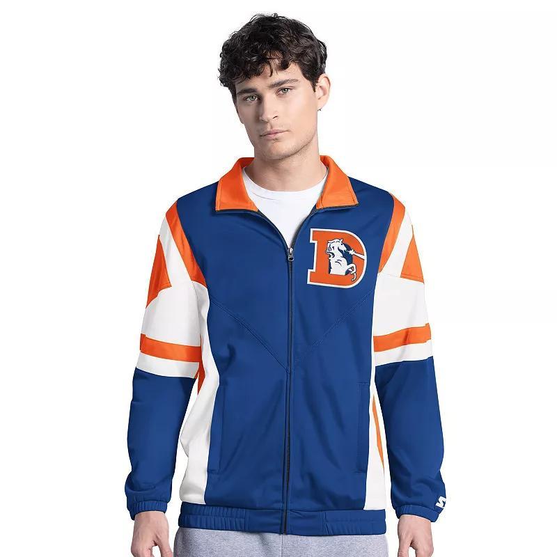 Men's Starter Royal/Gray Los Angeles Dodgers Contender Tricot Full-Zip Track Jacket, Size: Medium, Blue Product Image