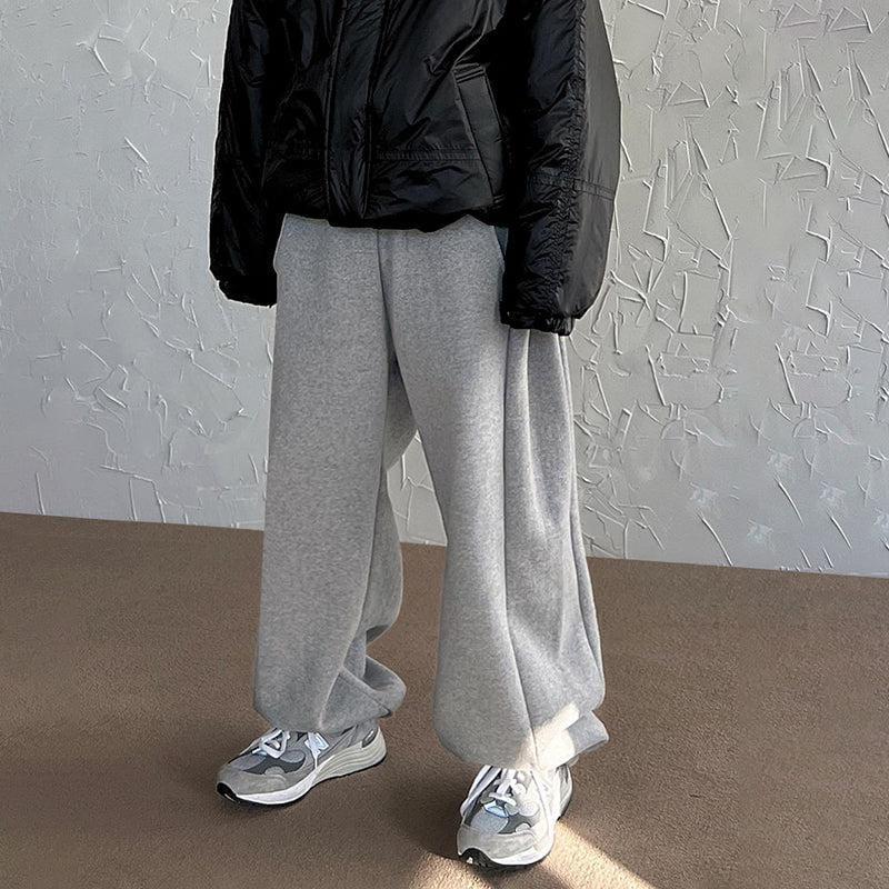 RT No. 6162 GRAY STRAIGHT WIDE BAGGY SWEATPANTS Product Image