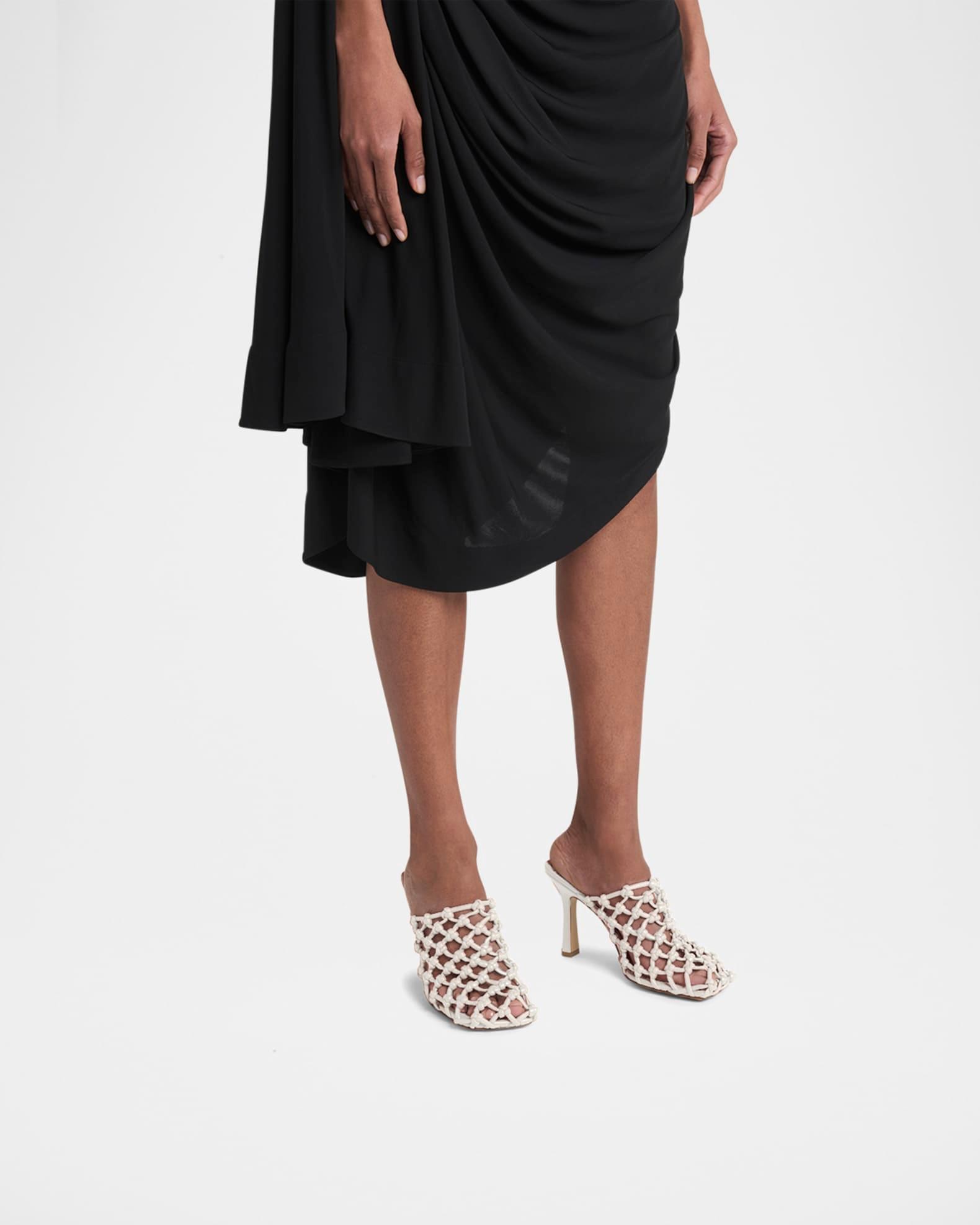 Frog Knotted Leather Stiletto Mules  Product Image