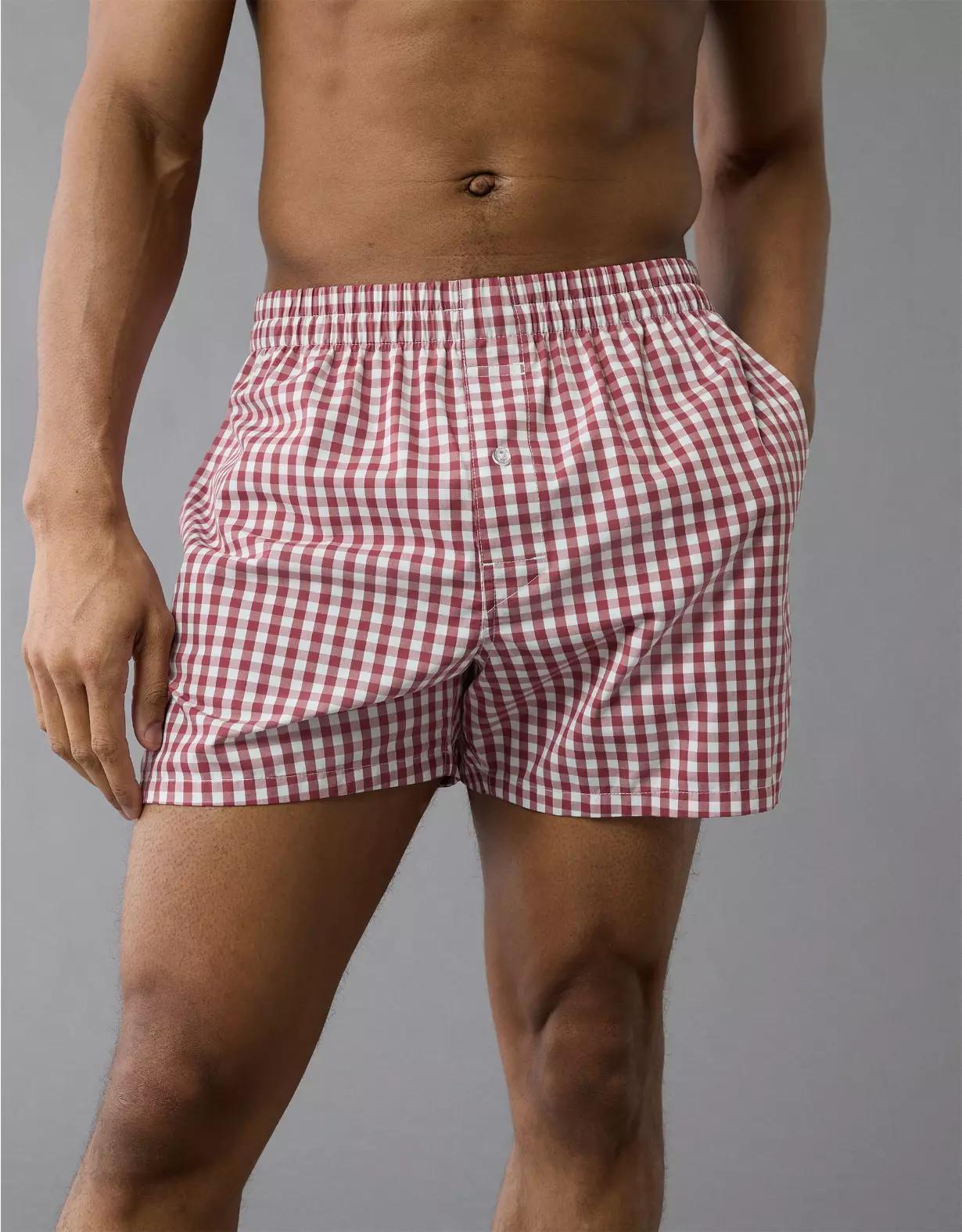 AEO Men's Plaid Poplin Pocket Boxer Short Product Image